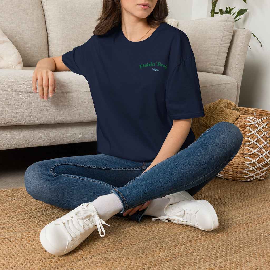 Fishin' Breezy T-Shirt | Minimal Fishing Graphic, Pocket-Style Shirt