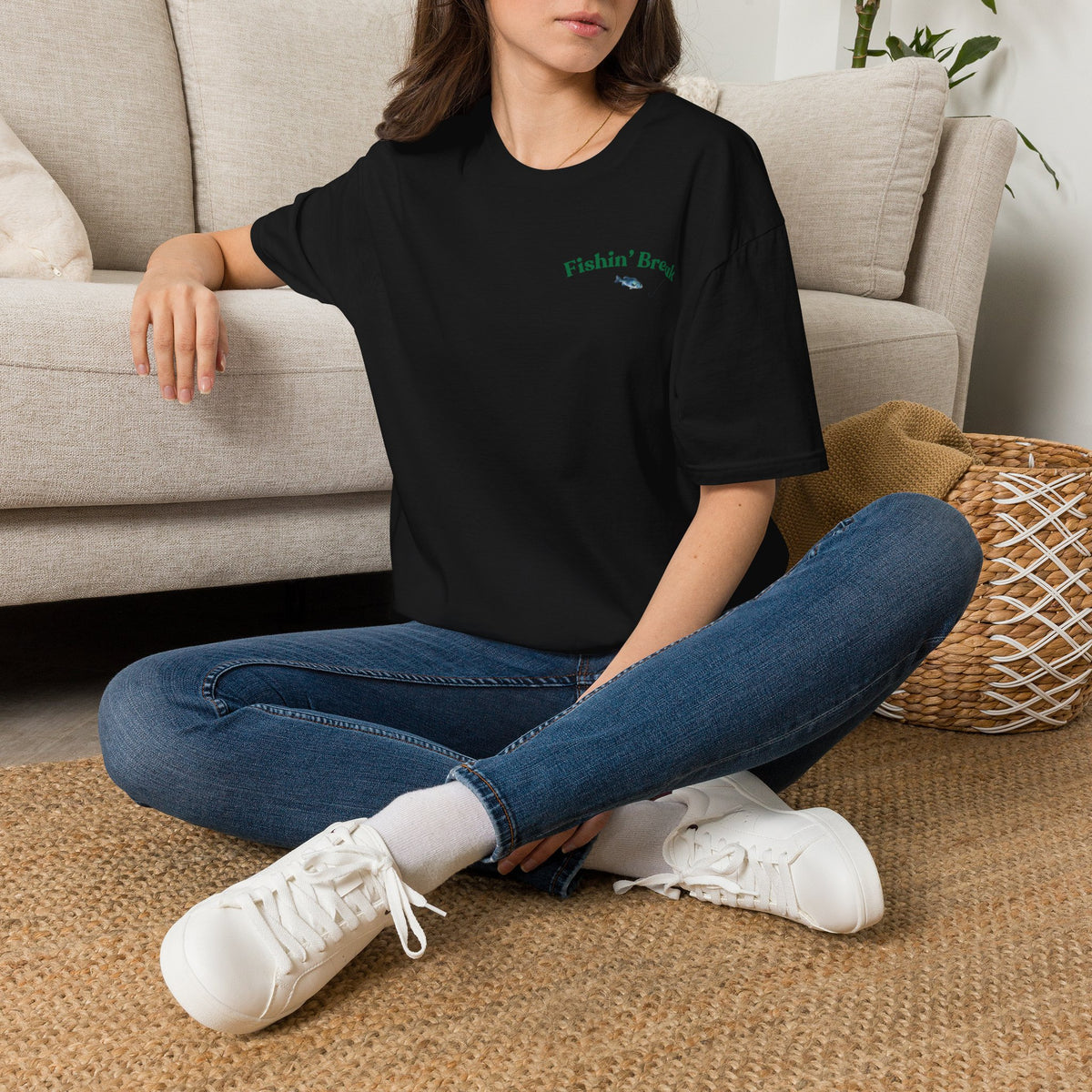 Fishin' Breezy T-Shirt | Minimal Fishing Graphic, Pocket-Style Shirt