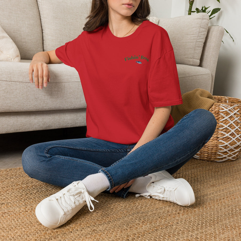 Fishin' Breezy T-Shirt | Minimal Fishing Graphic, Pocket-Style Shirt