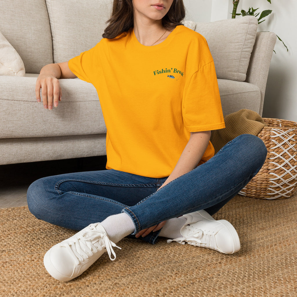Fishin' Breezy T-Shirt | Minimal Fishing Graphic, Pocket-Style Shirt