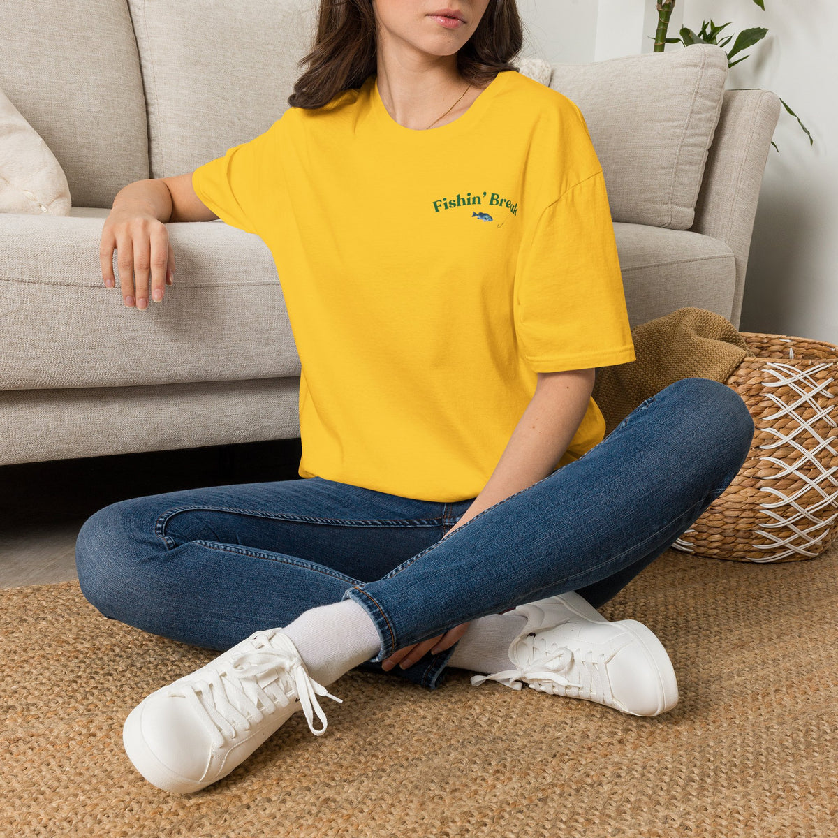 Fishin' Breezy T-Shirt | Minimal Fishing Graphic, Pocket-Style Shirt