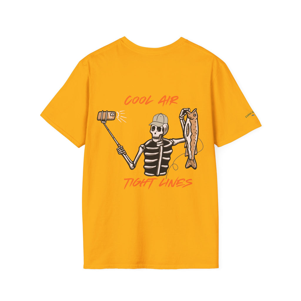 Fishin' Breezy T-Shirt | Minimal Fishing Graphic, Pocket-Style Shirt