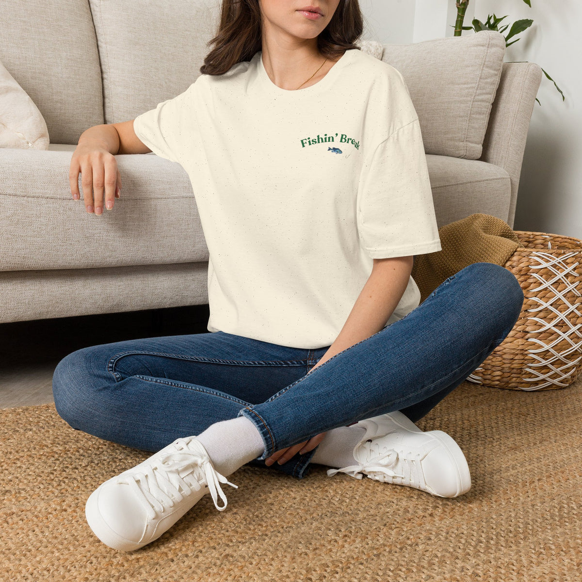 Fishin' Breezy T-Shirt | Minimal Fishing Graphic, Pocket-Style Shirt