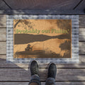 Doormat — "Probably out Fishin'" Lake Fishing Welcome Mat